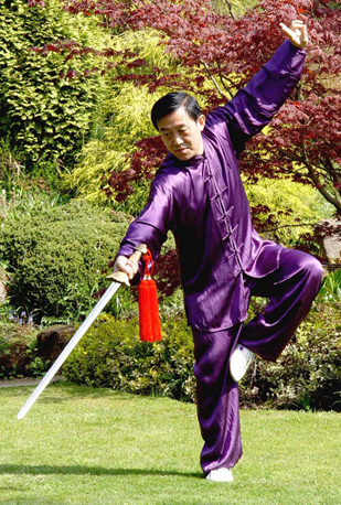 Grandmaster Chen Zhenglei demonstrating a traditional Chen Taijiquan posture
