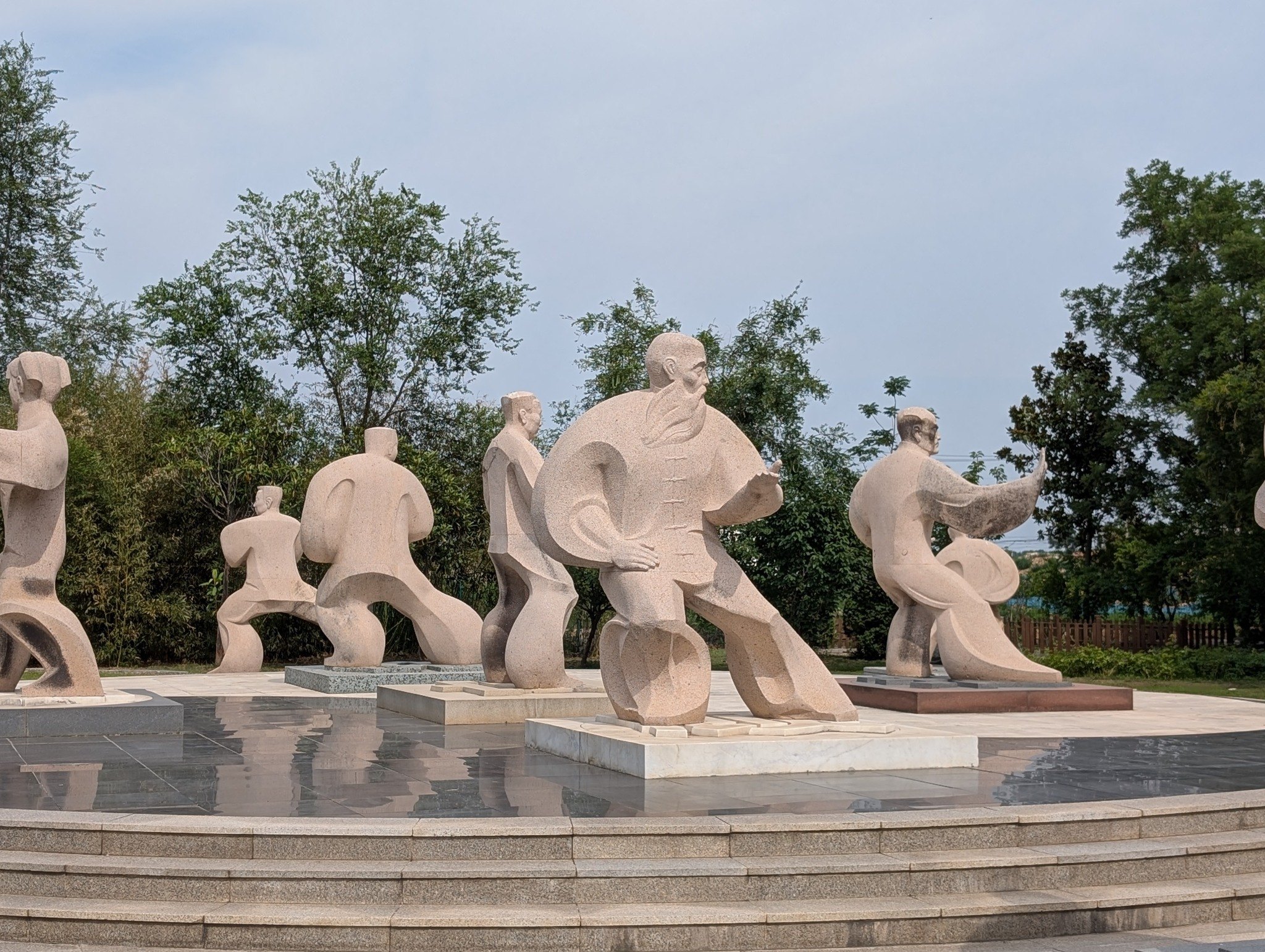 Taijiquan sculptures in Chenjiagou