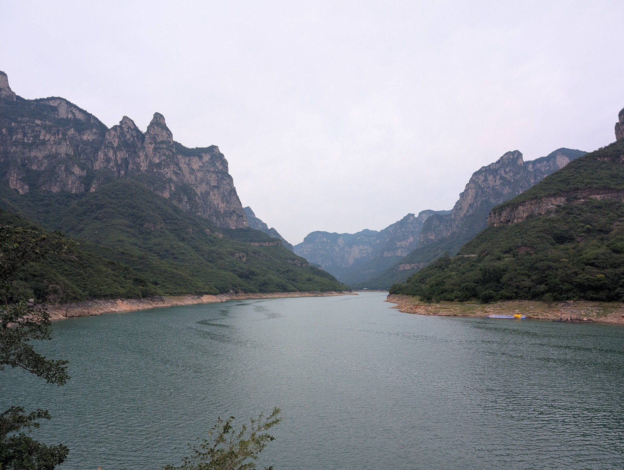 Mountain lake and valley at Yuntai Mountain