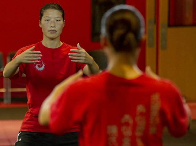 Master Chen Huixian teaching structure and alignment during Chen Taijiquan practice