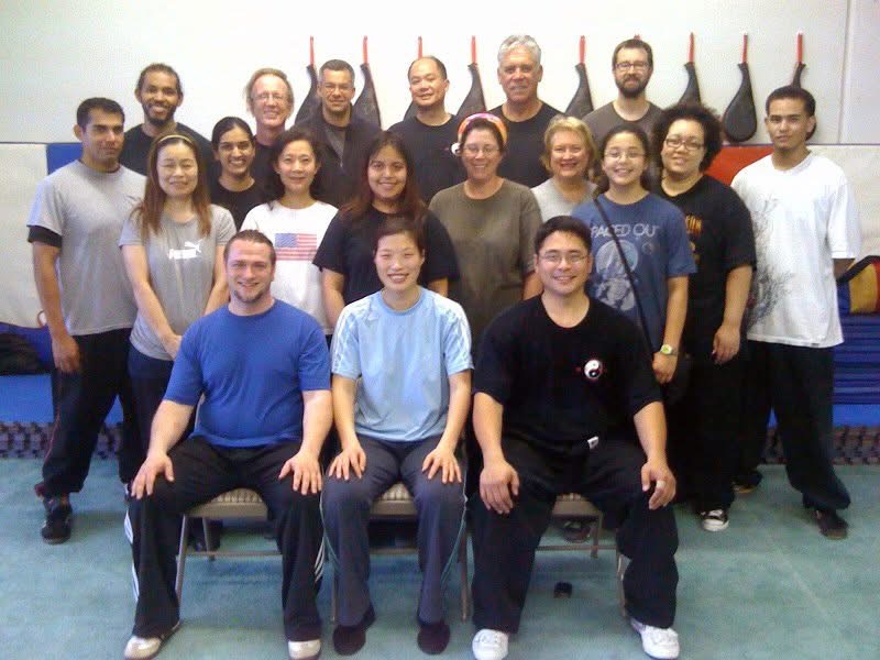 Master Blue Siytangco with Master Chen Huixian and fellow practitioners